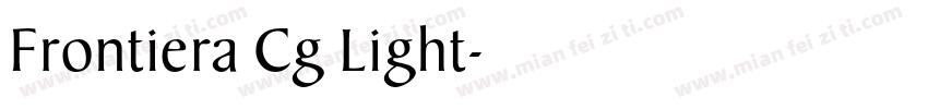 Frontiera Cg Light字体转换